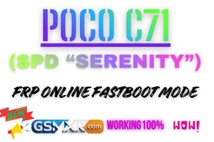 Poco C71 (Serenity) Frp Unlock Online Poco C71