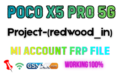 Poco X5 Pro 5G (Redwood_In) Showing Mi Account Frp Lock Screen